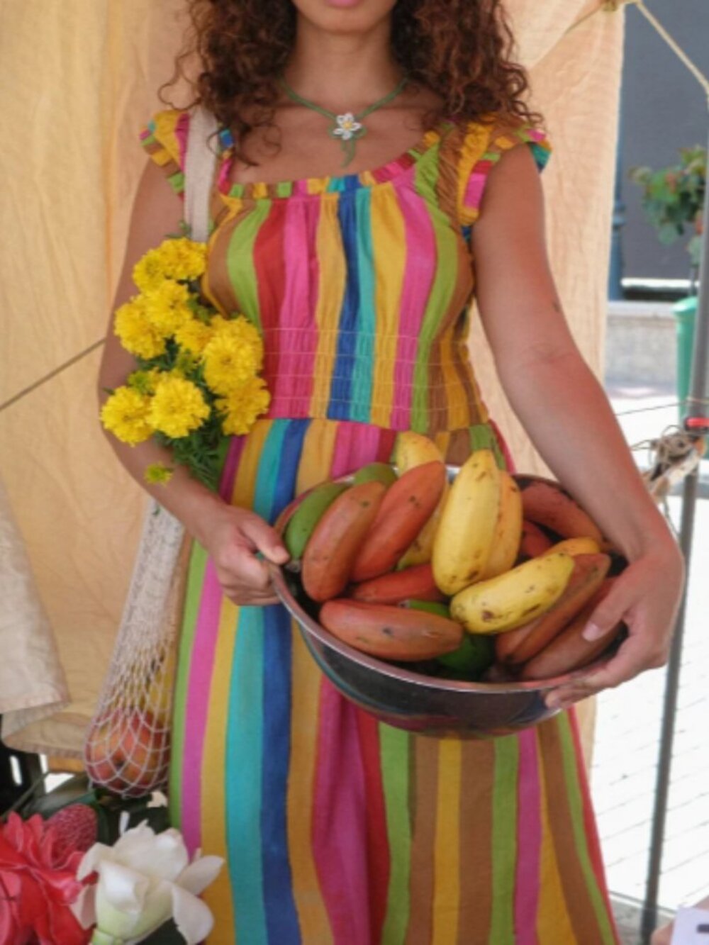 Annie Dress - Sherbert Stripe - Lisa Says Gah XS ONLY - Picture 5 of 6